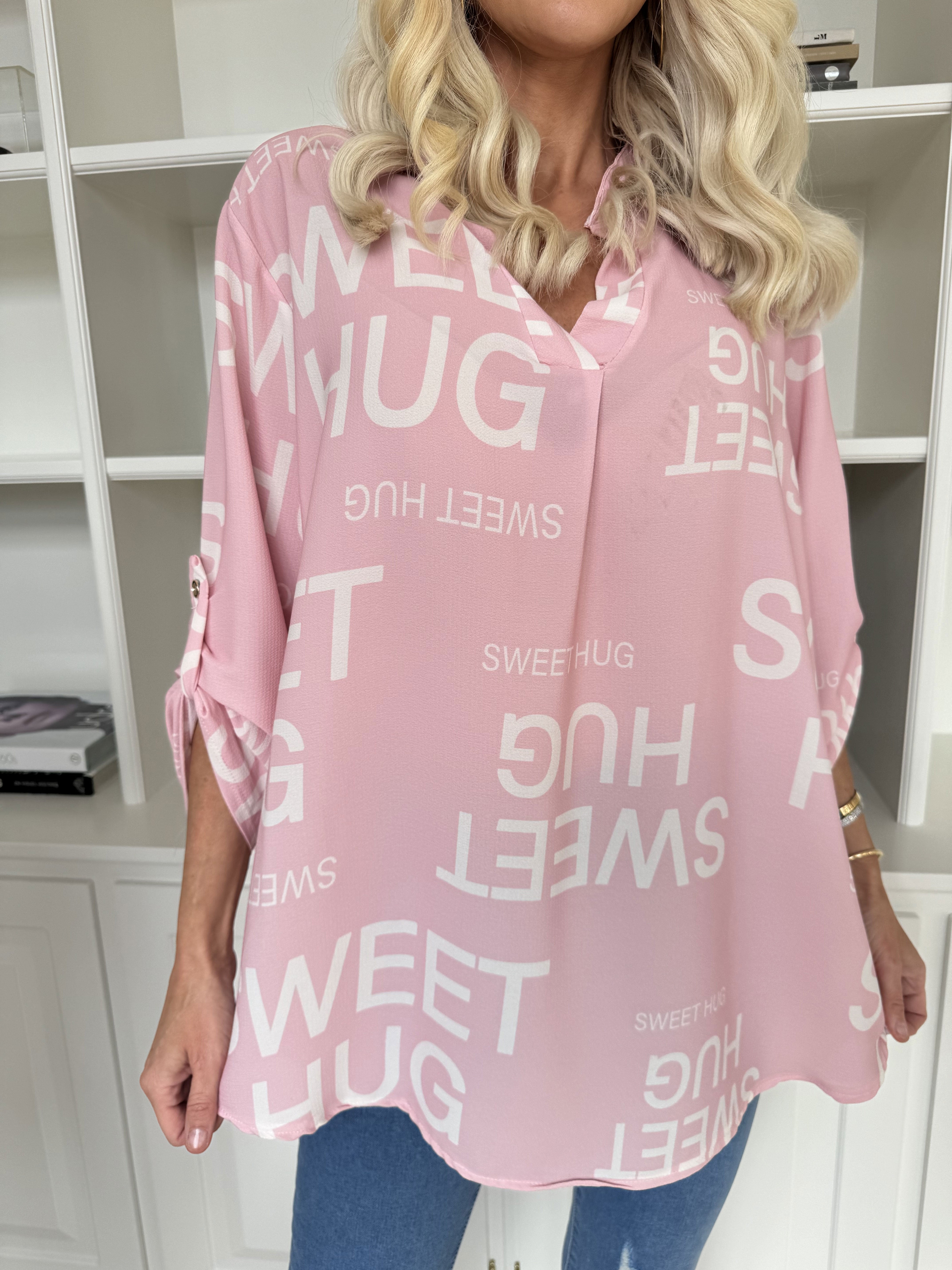 Vanesa Graphic - Söt tunika i viskos med text